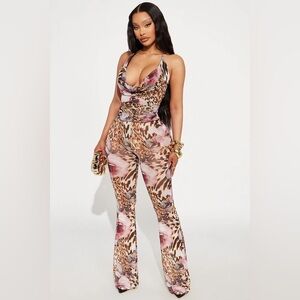 Stylish Leopard Print Jumpsuit